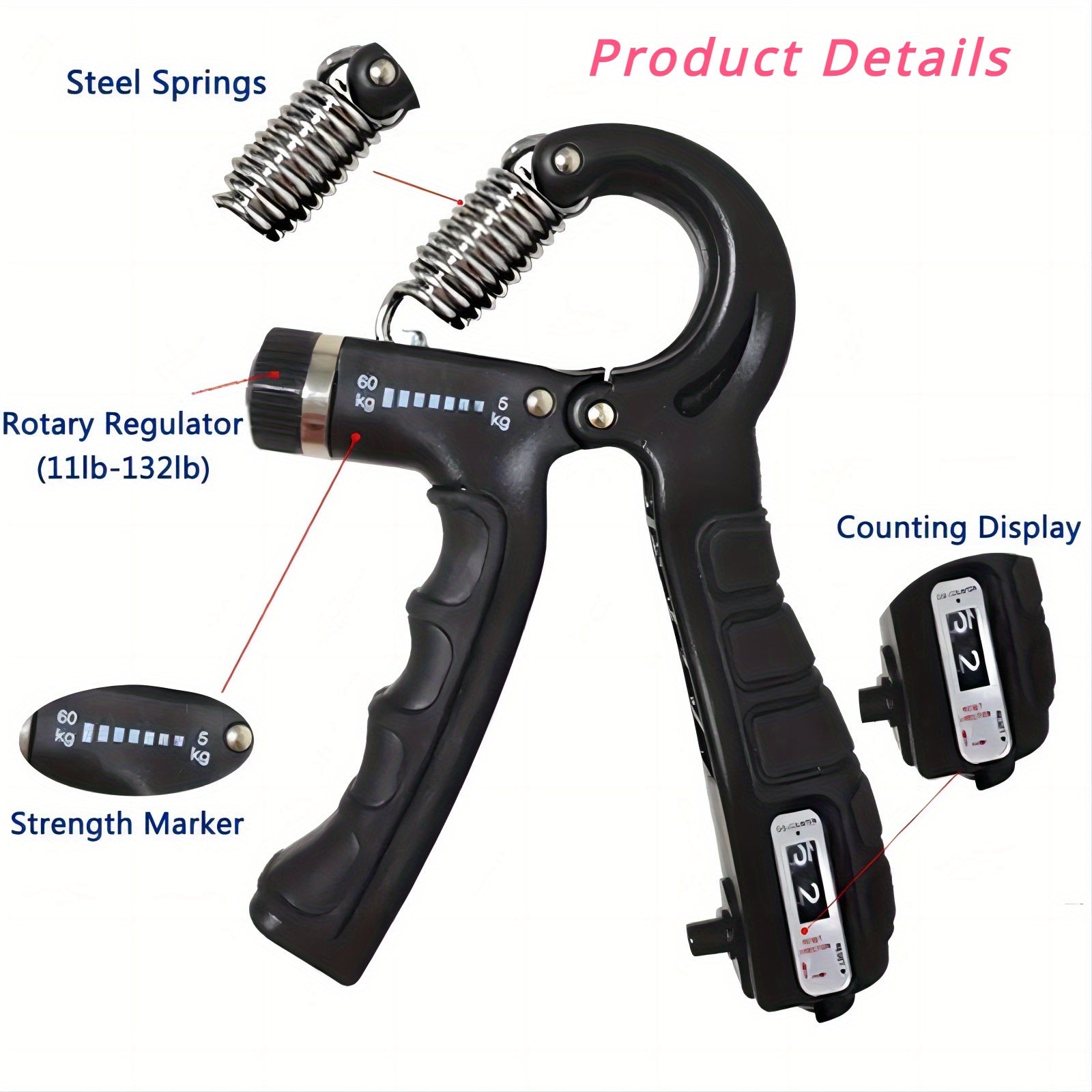 Hand Grip Strength Trainer Kit 4pcs Set