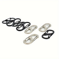 5pcs Small Carabiner Double Snap Hook Keychain for Hiking and Camping