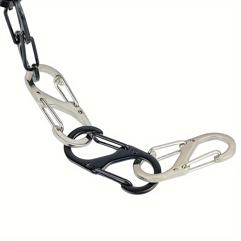 5pcs Small Carabiner Double Snap Hook Keychain for Hiking and Camping