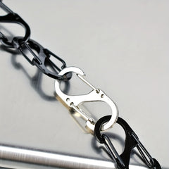 5pcs Small Carabiner Double Snap Hook Keychain for Hiking and Camping