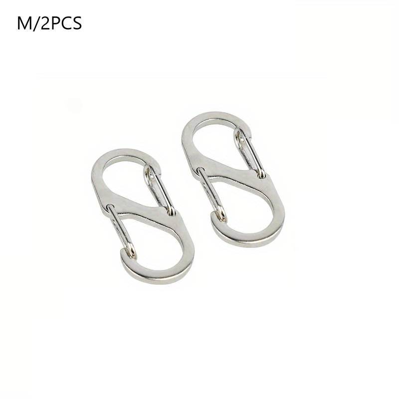 5pcs Small Carabiner Double Snap Hook Keychain for Hiking and Camping