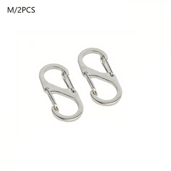 5pcs Small Carabiner Double Snap Hook Keychain for Hiking and Camping
