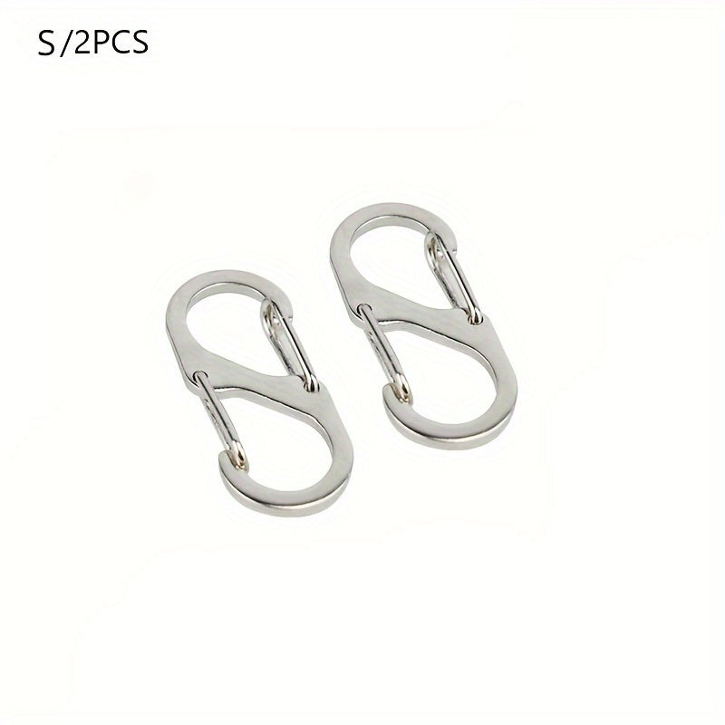 5pcs Small Carabiner Double Snap Hook Keychain for Hiking and Camping