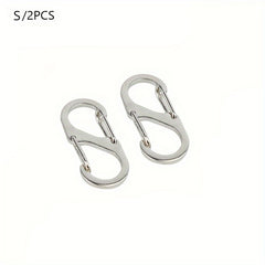 5pcs Small Carabiner Double Snap Hook Keychain for Hiking and Camping