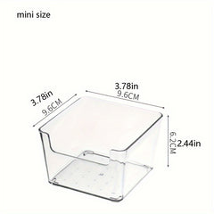Clear Small Sticky Note Storage Box Plastic Storage Box For Coins Keys