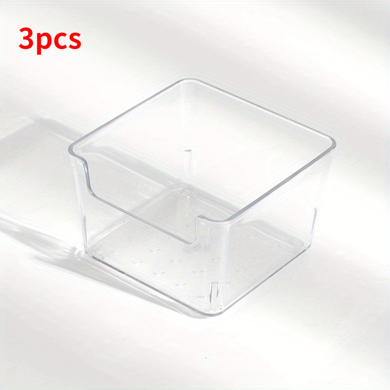 Clear Small Sticky Note Storage Box Plastic Storage Box For Coins Keys