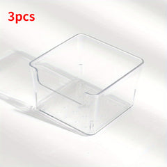 Clear Small Sticky Note Storage Box Plastic Storage Box For Coins Keys