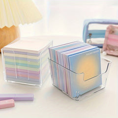 Clear Small Sticky Note Storage Box Plastic Storage Box For Coins Keys