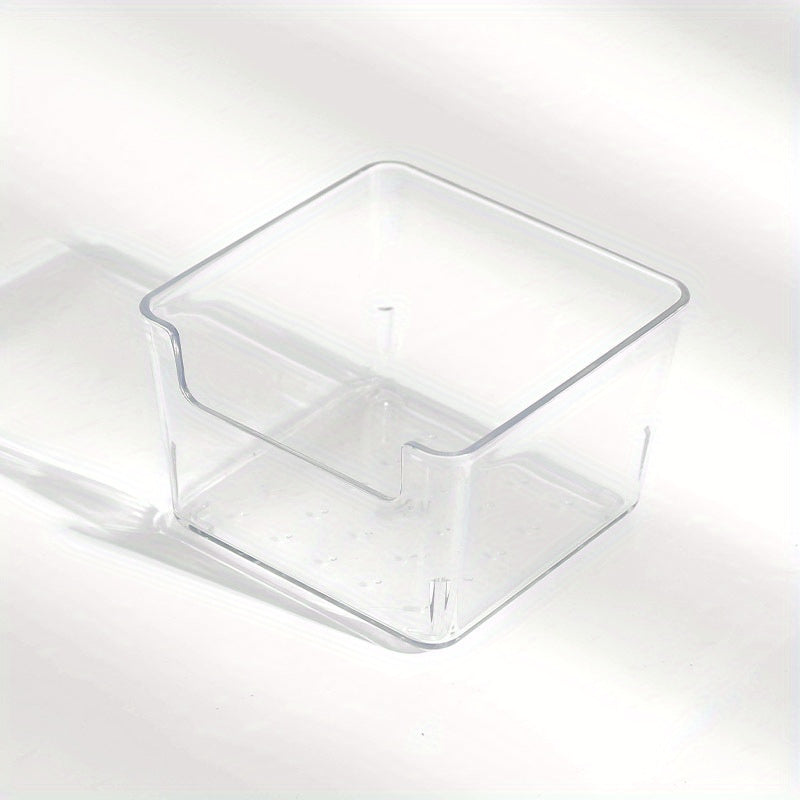 Clear Small Sticky Note Storage Box Plastic Storage Box For Coins Keys