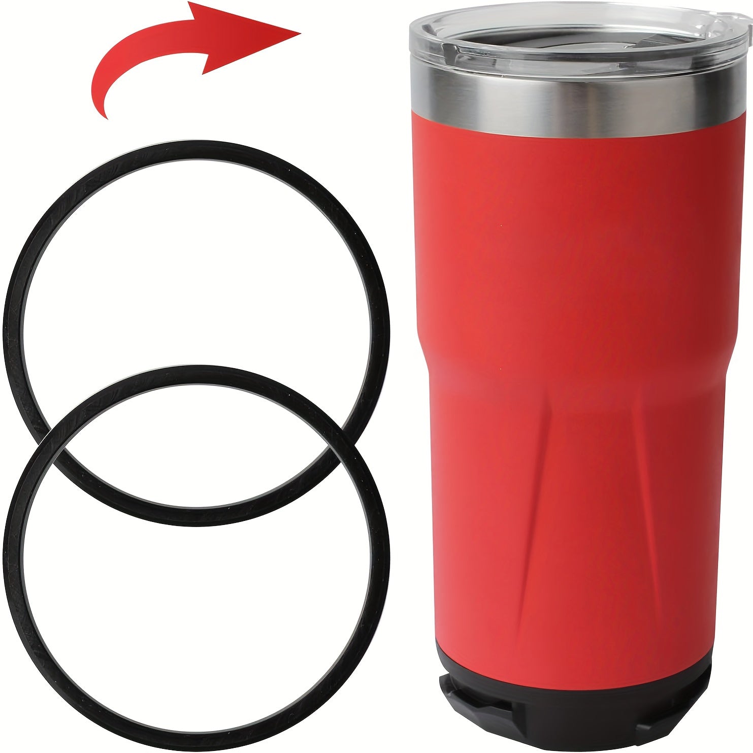 Silicone Replacement Cup Seal Leakproof Cap Gaskets For 16oz 32oz