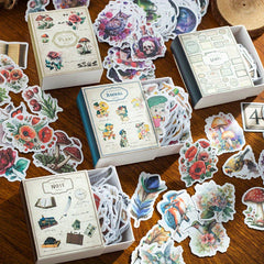 100pcs Plant Flower Animal Label Scrapbook Stickers