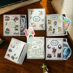 100pcs Plant Flower Animal Label Scrapbook Stickers