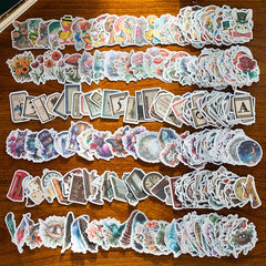 100pcs Plant Flower Animal Label Scrapbook Stickers