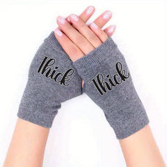 Thick Knitted Fingerless Gloves Winter Cold Proof Antifreeze
