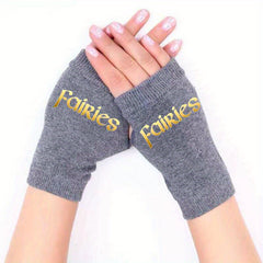 Winter Fingerless Gloves Retro Print Unisex
