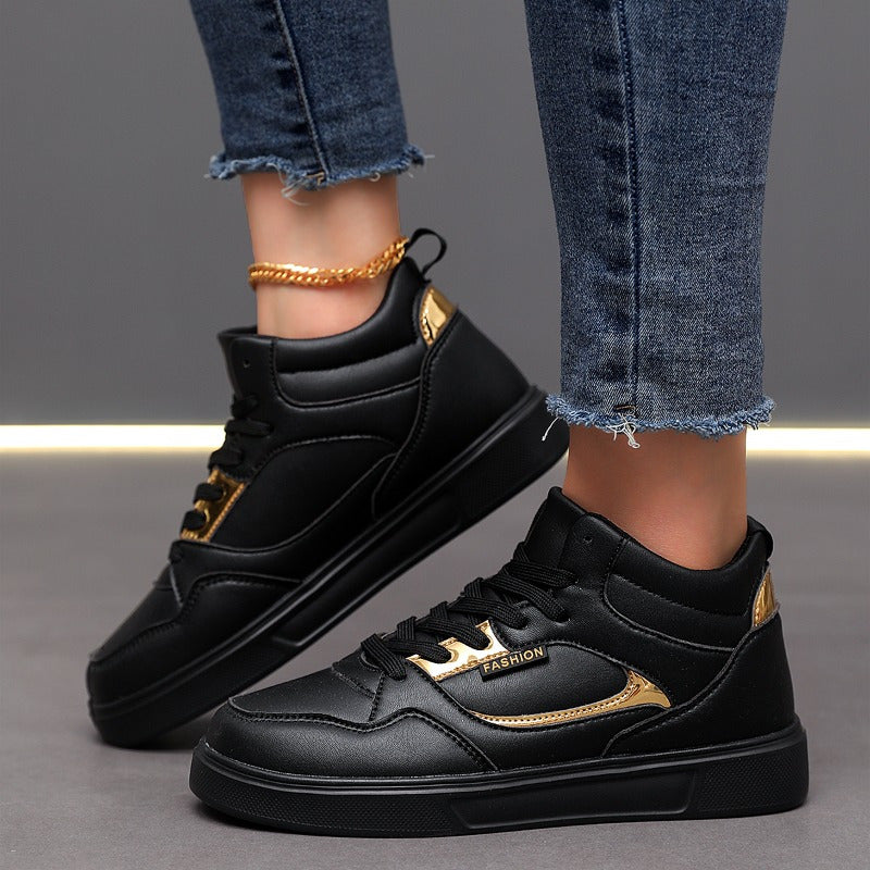 Sporty Skate Shoes Women Lace up Non slip Comfort Flat Walking Shoes Lightweight
