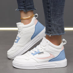 Sporty Skate Shoes Women Lace up Non slip Comfort Flat Walking Shoes Lightweight