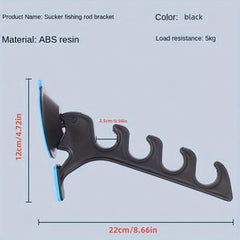 2pcs Car Fishing Rod Holder Suction Cup Fishing Rod Rack