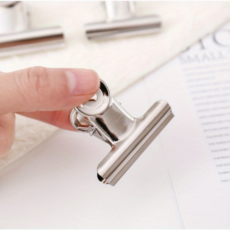 Stainless Steel Ticket Clip Fixed Strong Butterfly Clip Stationery Clip