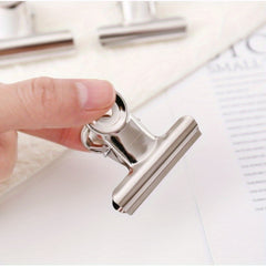 Stainless Steel Ticket Clip Fixed Strong Butterfly Clip Stationery Clip