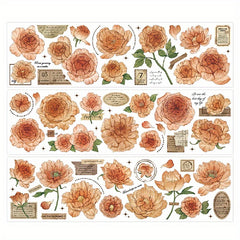 Garden Imagination Series Floral Stickers, 2 Packs, 3 Sheets/Pack, Large Size