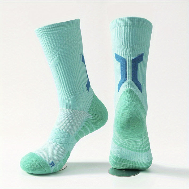Men's Mid Crew Sport Socks Non Slip Shock Absorption