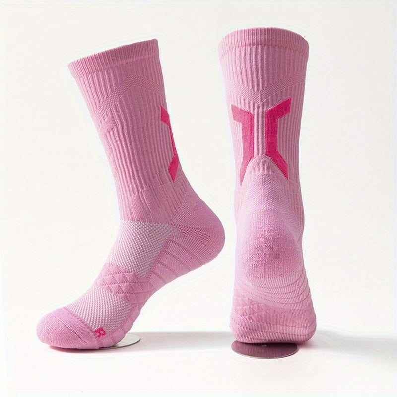 Men's Mid Crew Sport Socks Non Slip Shock Absorption