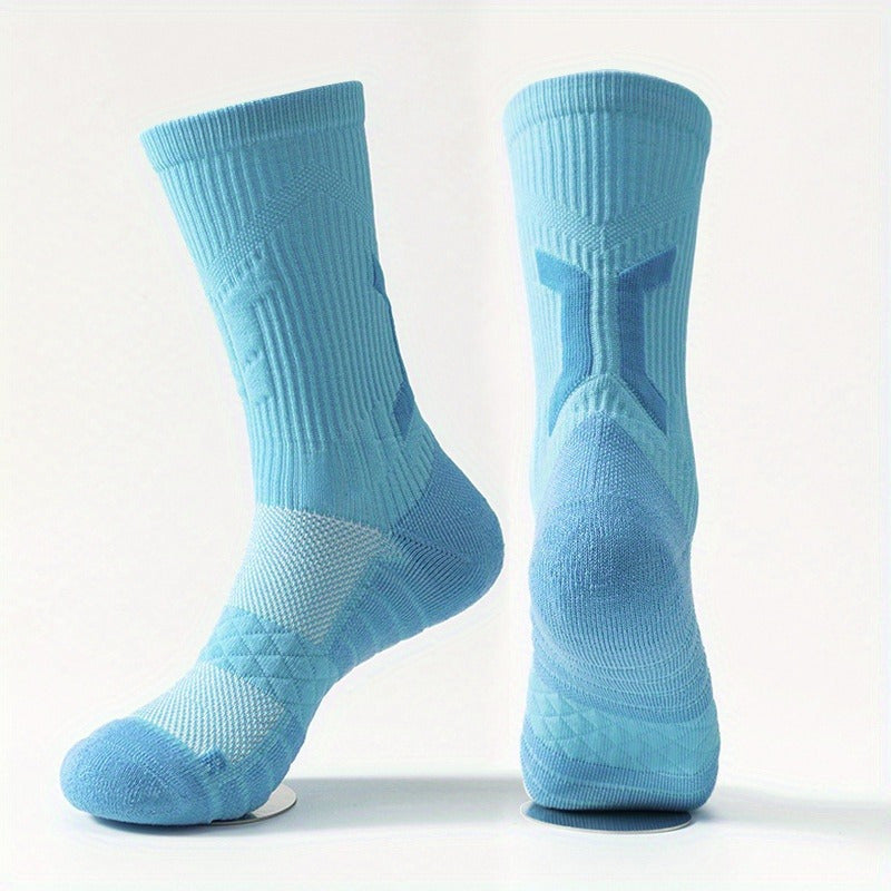 Men's Mid Crew Sport Socks Non Slip Shock Absorption