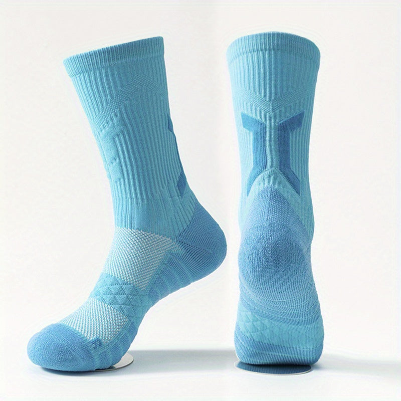 Men's Mid Crew Sport Socks Non Slip Shock Absorption