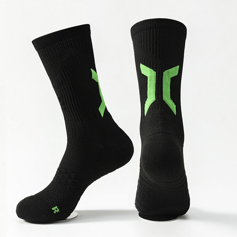 Men's Mid Crew Sport Socks Non Slip Shock Absorption