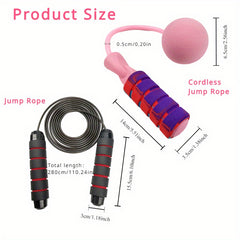 Adjustable Jump Rope & Cordless Skipping Rope - Fitness & Weight Loss