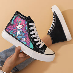 Girl's Anime High Top Skate Shoes Non Slip Sneakers