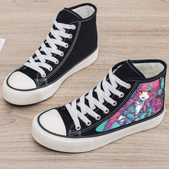 Anime Girl Plush Lined Chunky Canvas Sneakers