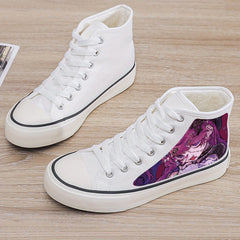 Anime Girl Plush Lined Thermal Sneakers Flat Heighten Fall W