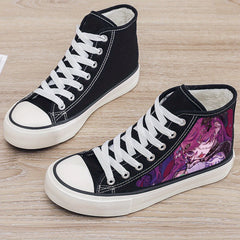 Anime Girl Plush Lined Thermal Sneakers Flat Heighten Fall W