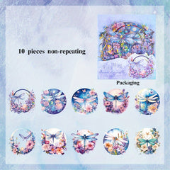 10pcs Butterfly Dragonfly Garland Stickers Bulk for Scrapbooking Supplies