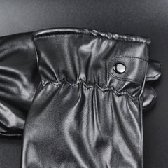 Warm Touch Screen Leather Gloves for Motorcycle Riding