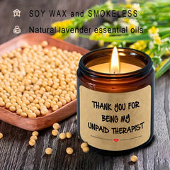 Aromatherapy Scented Candle in Glass Jar - Appreciation Gift for Men and Women