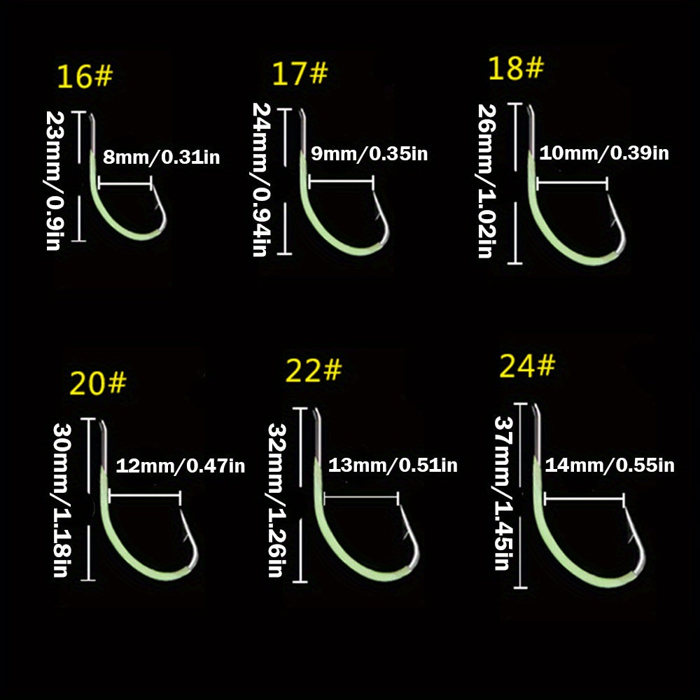 Night Fishing Hook Glow In Dark String Hooks Luminous Fishhook