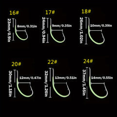 Night Fishing Hook Glow In Dark String Hooks Luminous Fishhook
