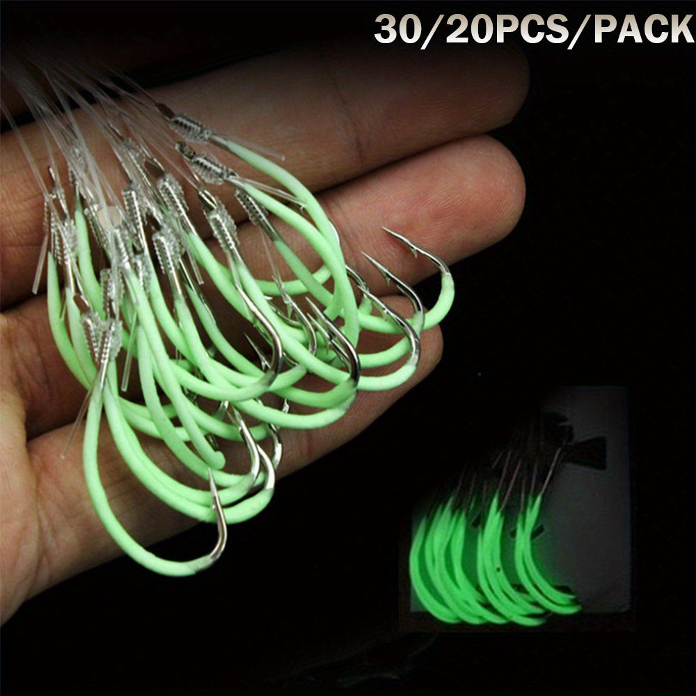 Night Fishing Hook Glow In Dark String Hooks Luminous Fishhook