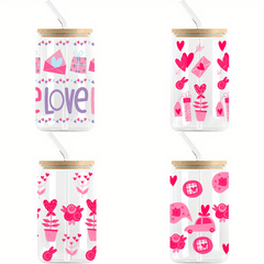 UV DTF Cup Wraps For 16 Oz Glass Cup - Waterproof Sticker