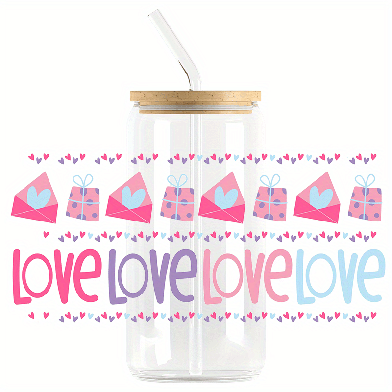 UV DTF Cup Wraps For 16 Oz Glass Cup - Waterproof Sticker