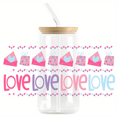 UV DTF Cup Wraps For 16 Oz Glass Cup - Waterproof Sticker