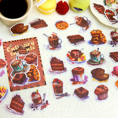 30pcs Dessert Food Cuisine Theme Stickers for Scrapbooking & Diaries