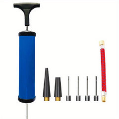 Sports Ball Pump with Nozzle Extension Hose - Push & Pull Inflator System