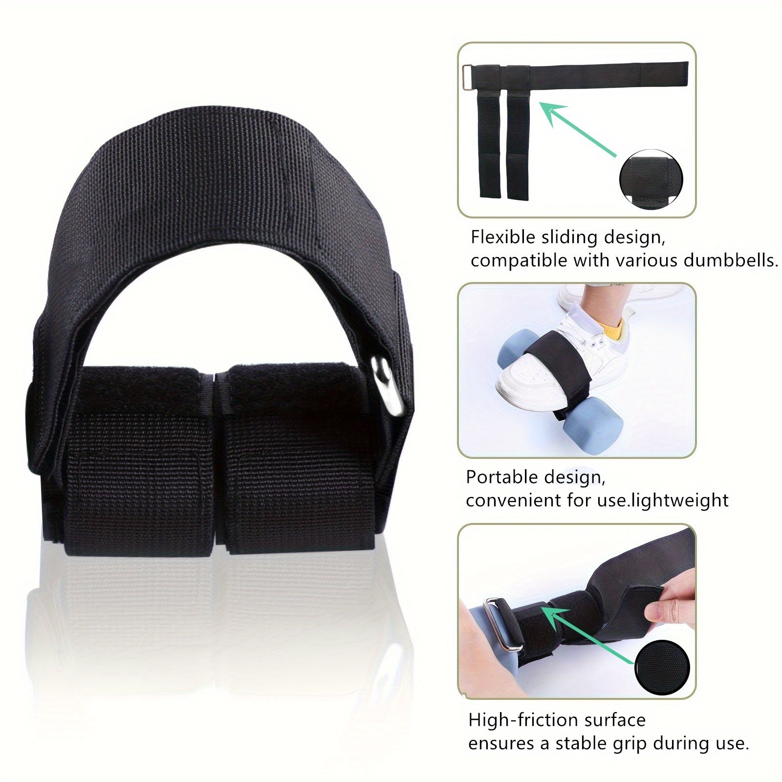 Adjustable Dumbbell Lifting Ankle Strap for Fitness Training