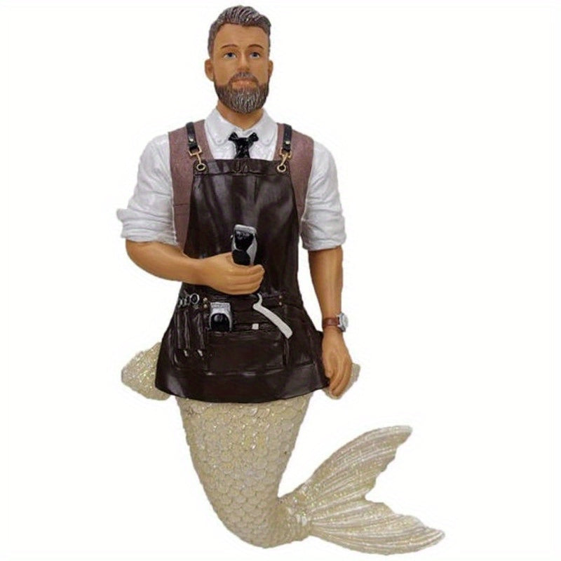 5pcs 2D Acrylic Male Mermaid Pendant Key Chain Home Party