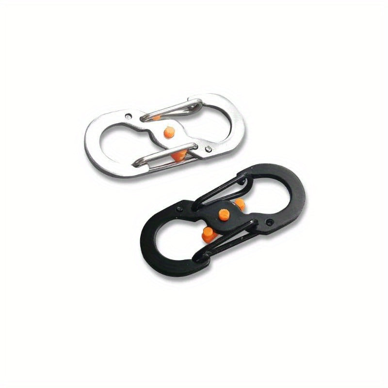 3pcs S Type Carabiner With Lock Mini Hook Keychain