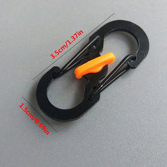 3pcs S Type Carabiner With Lock Mini Hook Keychain